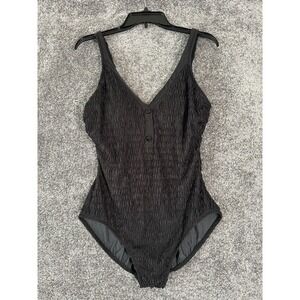 Miraclesuit‎ Swimsuit 14 Swim One Piece Compression Tummy Control Smocked Ruched